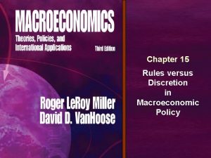 Rules vs discretion macroeconomics