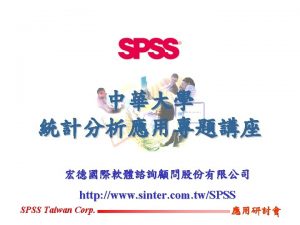 AGENDA SPSS 10 0 SPSS Base 10 0 AGENDA SPSS 10 0 SPSS Base 10 0