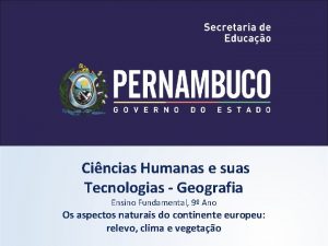 Cincias Humanas e suas Tecnologias Geografia Ensino Fundamental
