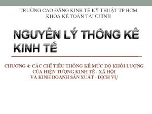 TRNG CAO NG KINH T K THUT TP TRNG CAO NG KINH T K THUT TP
