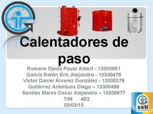 Calentadores de paso Romero Ojeda Paulo Albert 13300651