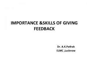 Pendleton's model of feedback