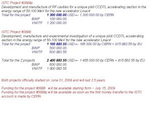 ISTC Project 3889 p Development and manufacture of