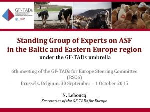 Standing Group of Experts on ASF in the