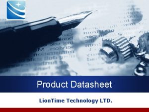 Company LOGO Product Datasheet Lion Time Technology LTD