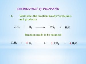 Combustion reaction reactants