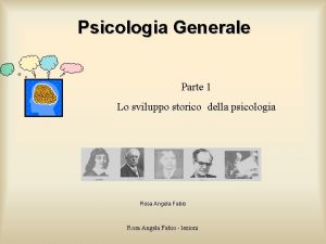 Psicologia Generale Parte 1 Lo sviluppo storico della