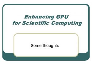 Best gpu for scientific computing