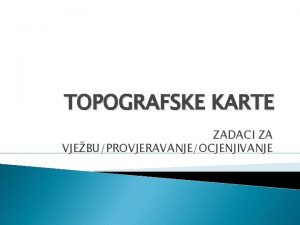 Topografska karta 8 razred