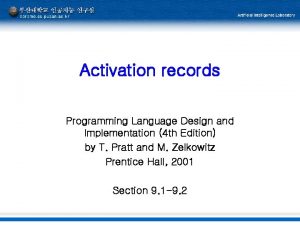 Activation record java Activation record java