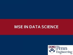 Mse data science upenn