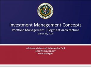 Investment management segment
