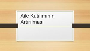 Aile Katlmnn Artrlmas Yasalar 573 Sayl KHK Ailelerin