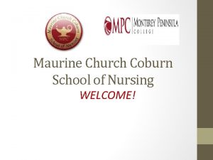 Maurine church coburn school of nursing