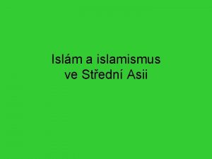 Islm a islamismus ve Stedn Asii Literatura Naumkin