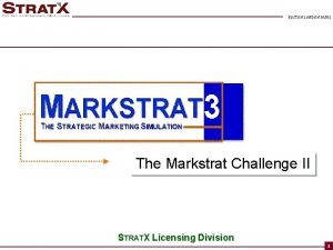 Markstrat cost reduction project