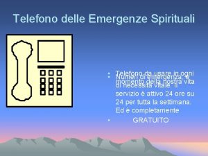 Emergenze spirituali