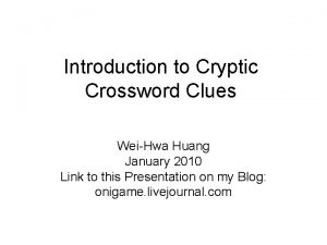 An orderly presentation crossword clue