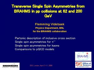 Transverse Single Spin Asymmetries from BRAHMS in pp