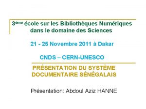 3me cole sur les Bibliothques Numriques dans le