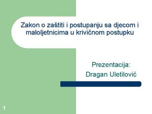 Zakon o zatiti i postupanju sa djecom i