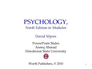 David myers psychology 9th edition