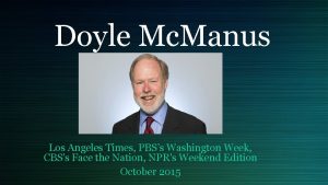 Doyle mcmanus political affiliation