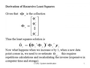 Recursive least squares python