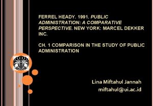 Comparative public administration