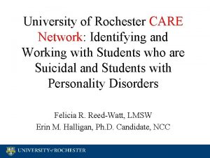University of rochester care network