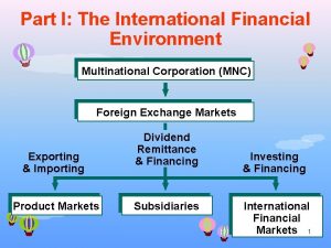 The international financial environment