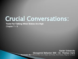 Crucial conversations chapter 9