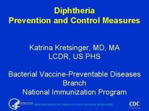 Preventive measures of diphtheria