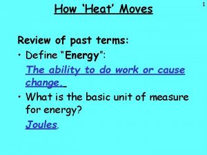 How heat moves