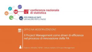 ROMA 24 GIUGNO 2016 COMPORTAMENTI INDIVIDUALI Il Project