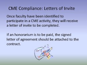 Cme invitation letter