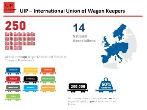 UIP International Union of Wagon Keepers 14 National