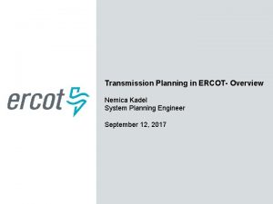 Ercot transmission planning