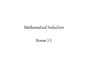 Strong mathematical induction