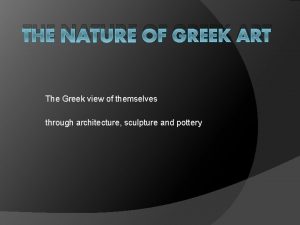 Greek view of nature