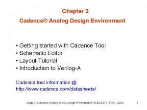 Cadence ic design
