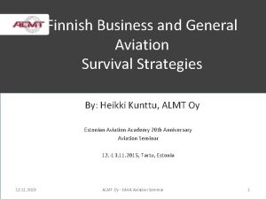 General aviation survival