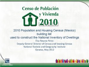 2010 Population and Housing Census Mexico building list