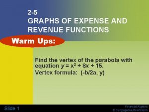 2-5 graphs of expense and revenue functions answer key