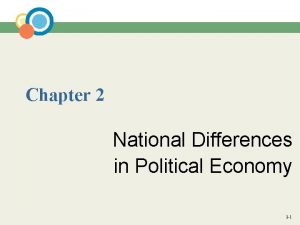 National differences in political economy
