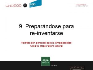 9 Preparndose para reinventarse Planificacin personal para la