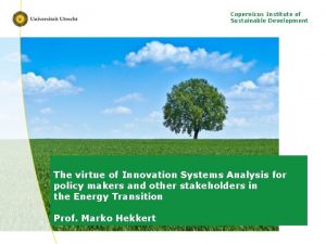 Copernicus institute of sustainable development