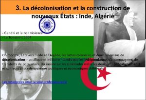 3 La dcolonisation et la construction de nouveaux