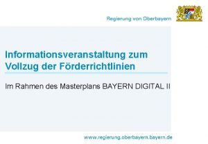 Masterplan bayern digital ii