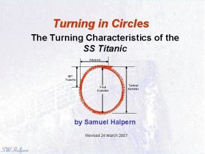 Titanic turning radius Titanic turning radius